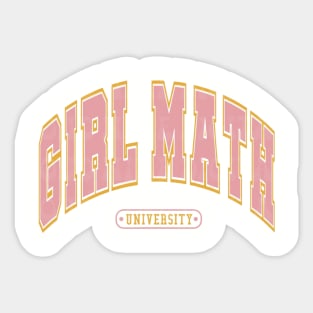 Girl Math University Sticker